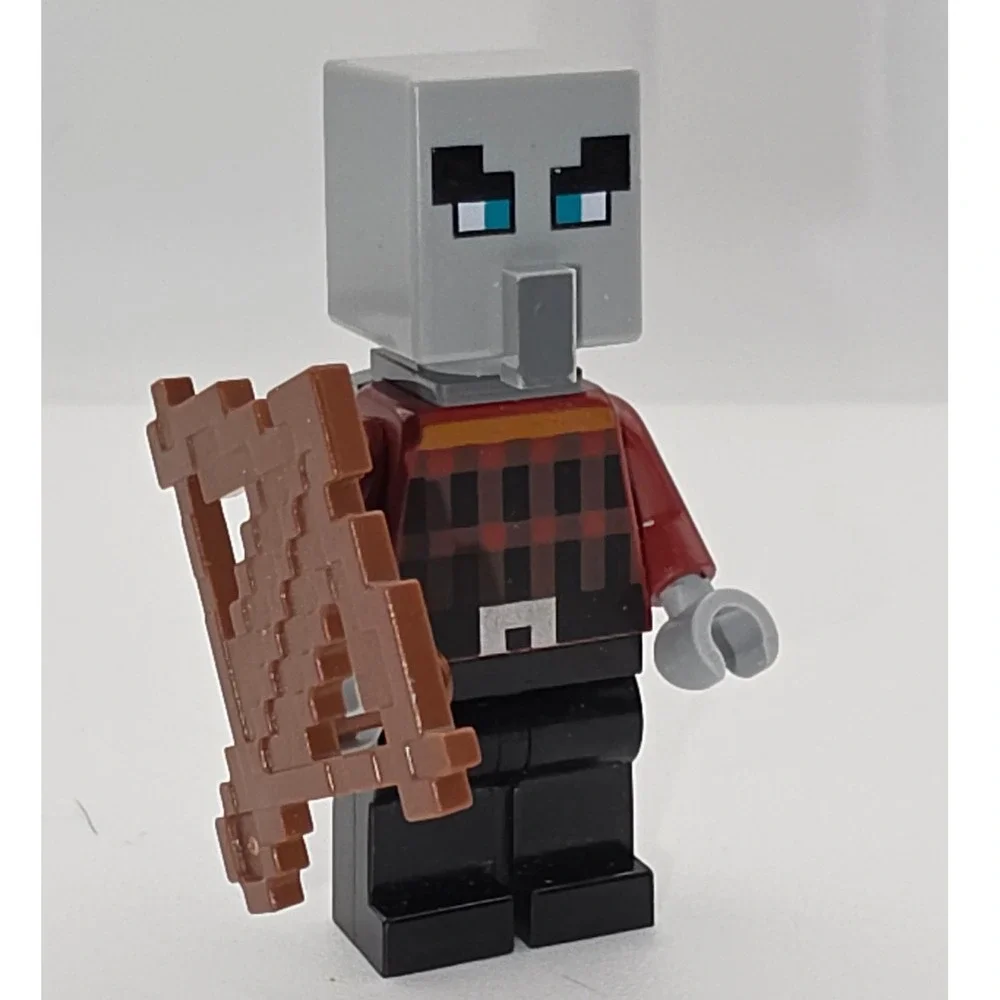 LEGO Minecraft Pillager Minifigure OS Dark Red Excellent Minifig Toy